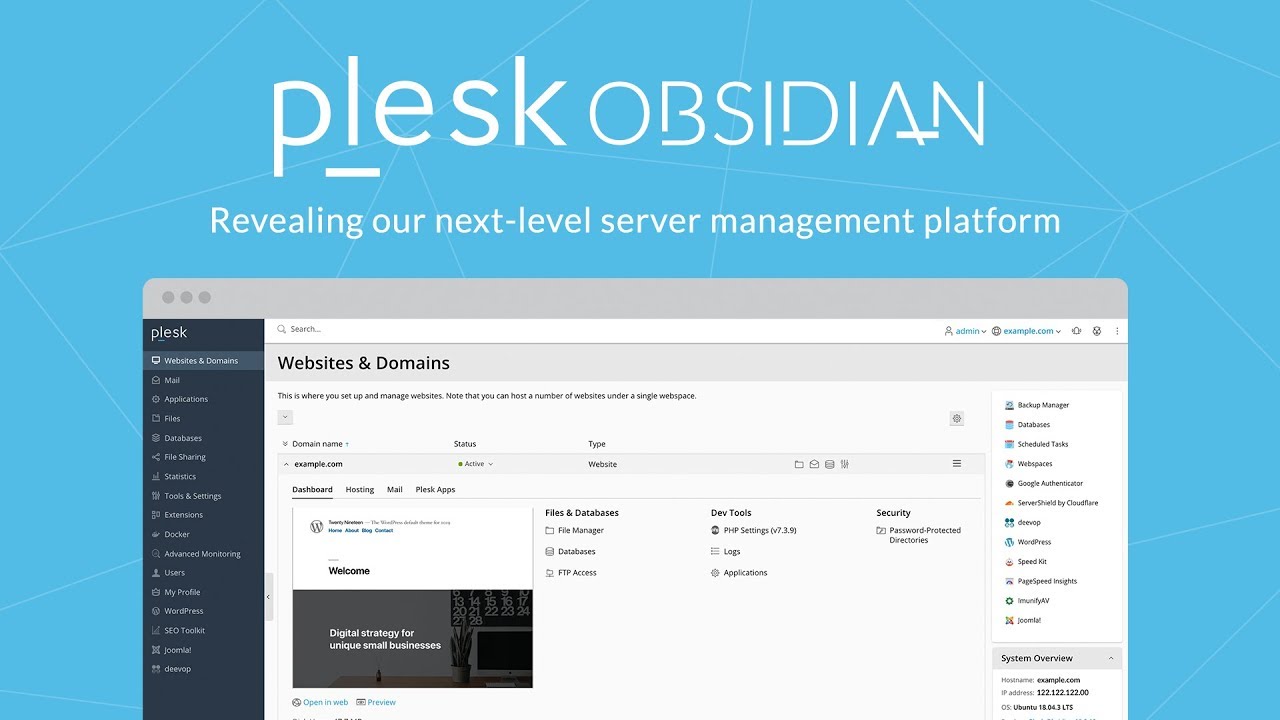 Plesk - hosting control panel để quản trị máy chủ ảo