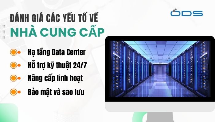 Đánh giá các yếu tố về nhà cung cấp