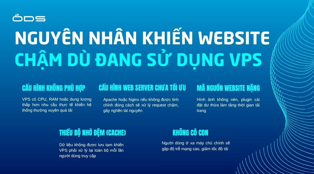 Nguyên nhân khiến website chạy chậm dù đang dùng VPS