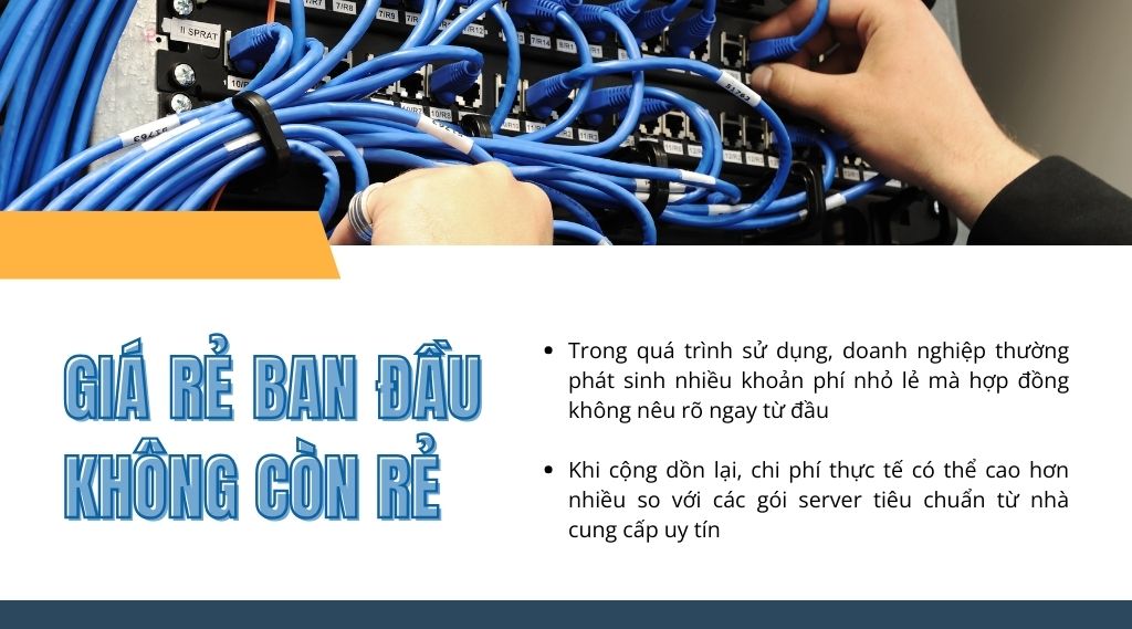 Thuê server giá rẻ chỉ là mức giá bề nổi ban đầu