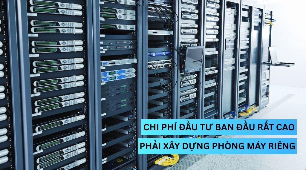 Tự đặt server tại văn phòng có chi phí đầu tư rất cao