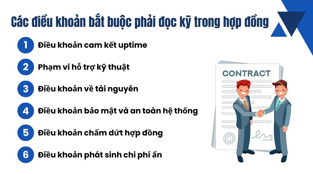 Các điều khoản bắt buộc phải đọc kỹ trong hợp đồng thuê server giá rẻ