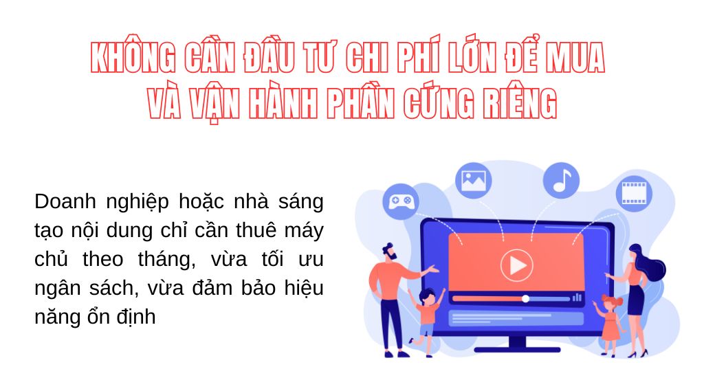 Không cần đầu tư chi phí lớn để mua và vận hành phần cứng riêng