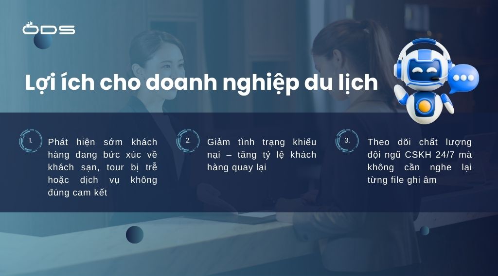 Lợi ích cho doanh nghiệp du lịch